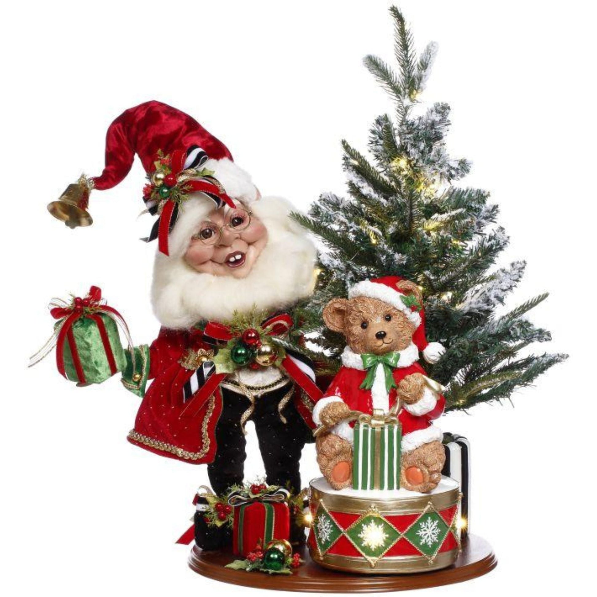 Mark Roberts - Decorating Tree Elf Scene with Lights - My Christmas