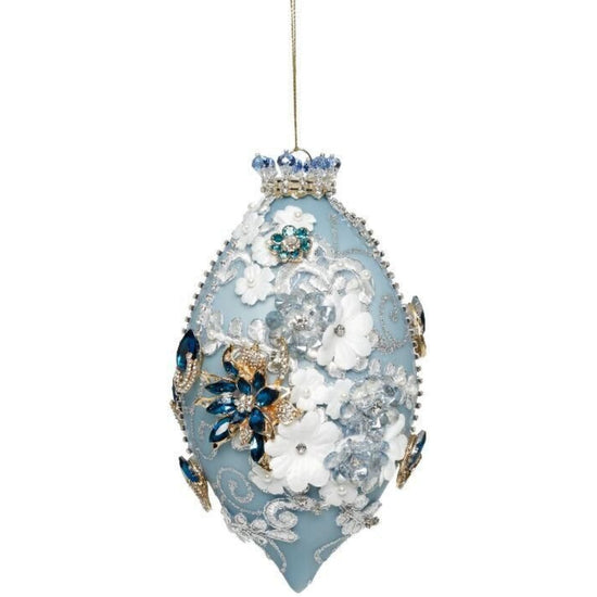 Mark Roberts - Kings Jewel Blue Finial Hanging Ornament - My Christmas