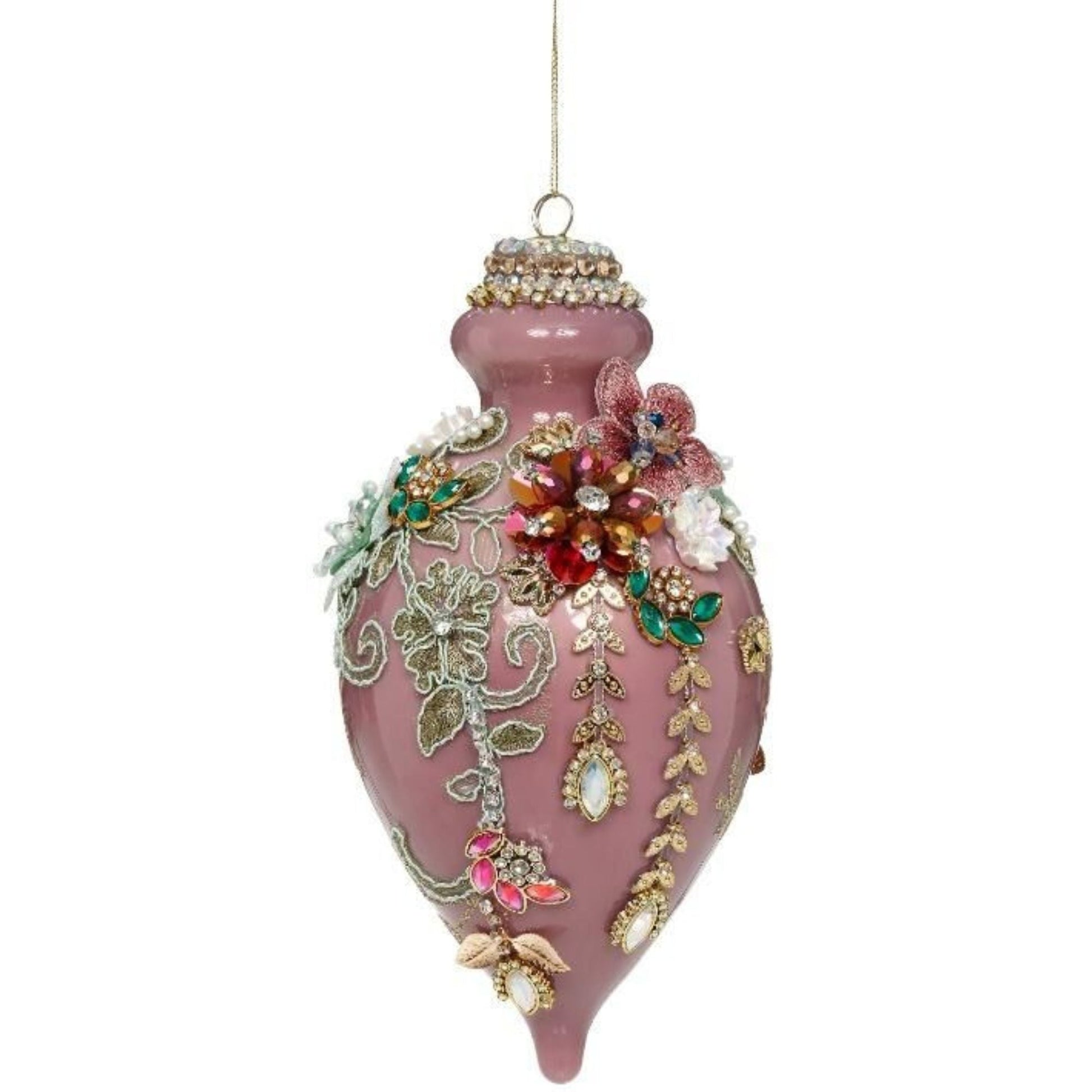 Mark Roberts - Kings Jewel Mauve Finial Hanging Ornament - My Christmas