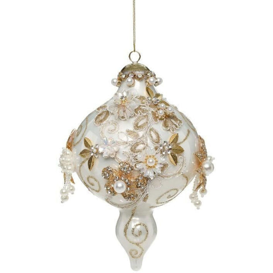 Mark Roberts - Kings Jewel White Finial Hanging Ornament - My Christmas