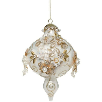 Mark Roberts - Kings Jewel White Finial Hanging Ornament - My Christmas