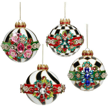Mark Roberts - Timeless Jewelled Hanging Ornament - Set of 4 - My Christmas
