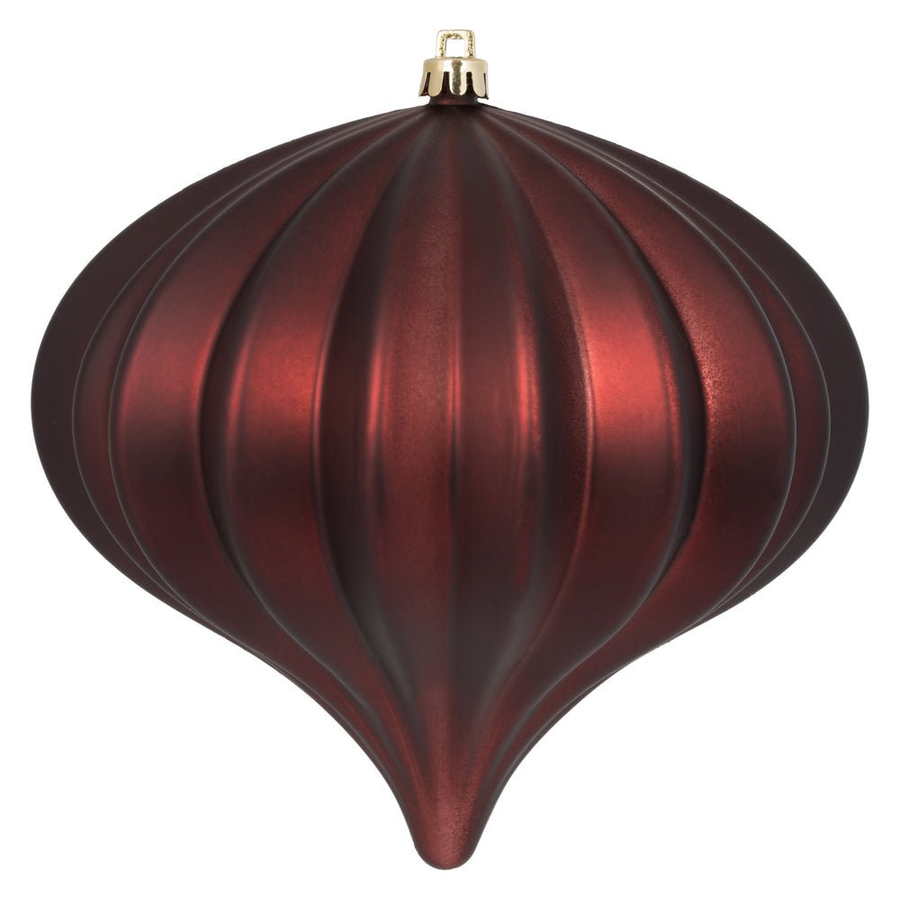 Matte Burgundy Onion Ornament - My Christmas