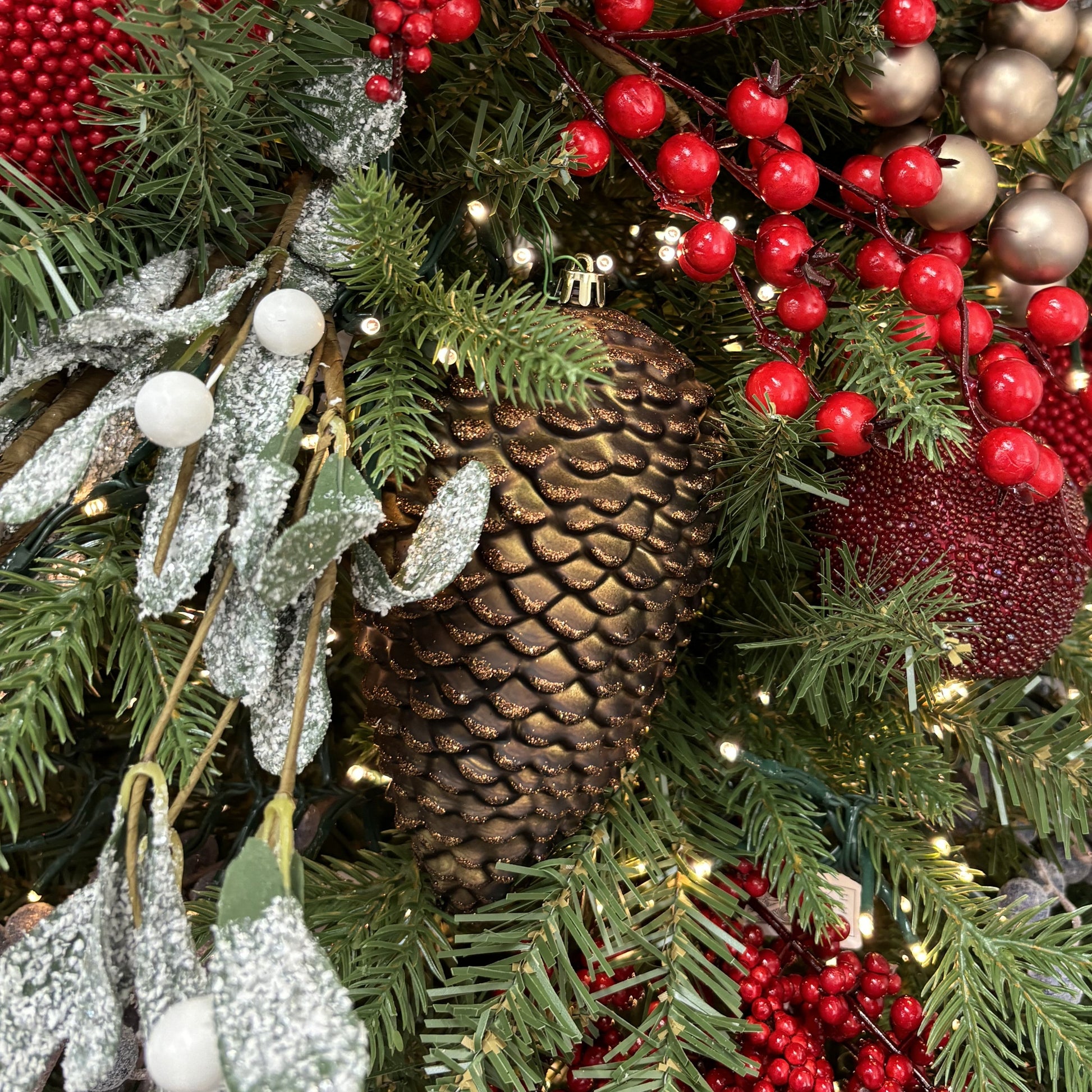 Matte Chocolate Pinecone Ornament - My Christmas