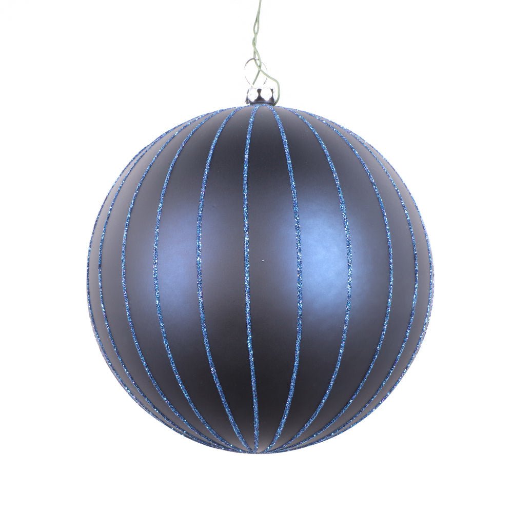 Matte Midnight Glitter Bauble - My Christmas