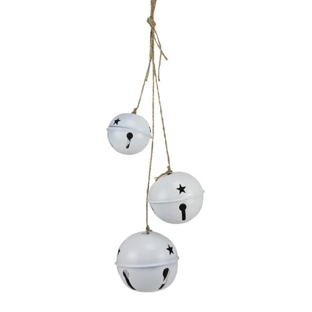 Matte White Jingle Bell Cluster Ornament - My Christmas