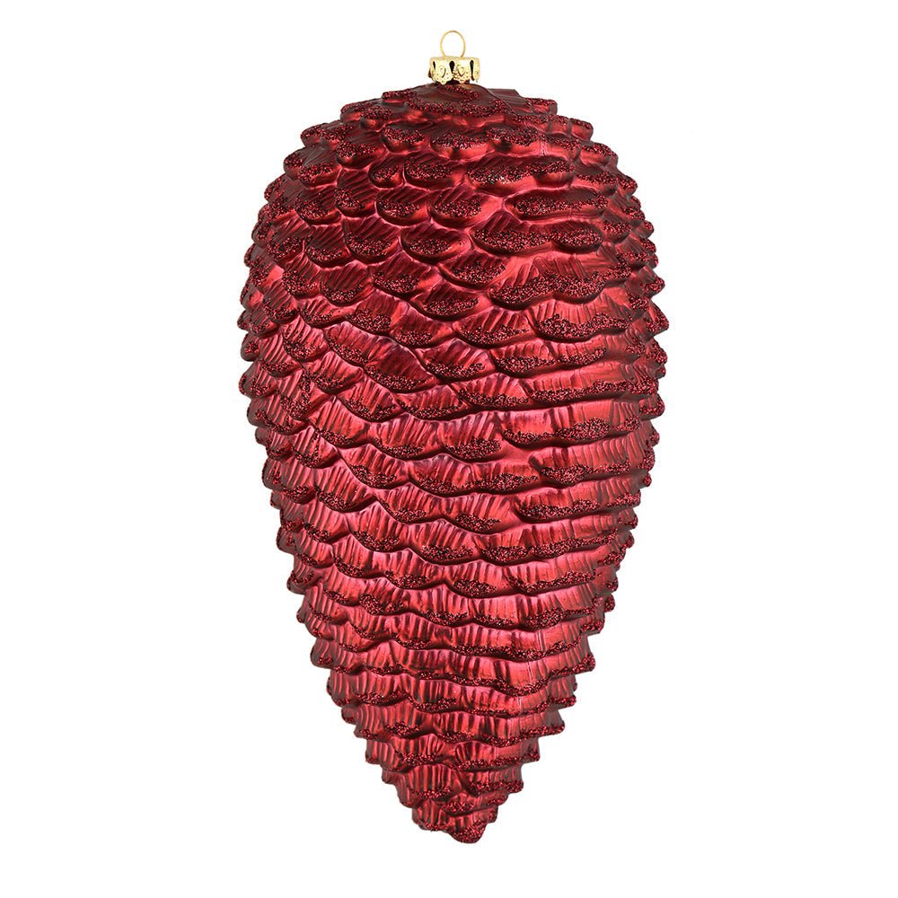 Matte Wine Pinecone Ornament - My Christmas