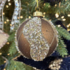 Mercury Brown Swirl Bauble - My Christmas