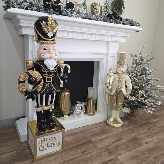 Merry Christmas Nutcracker with Wreath - My Christmas