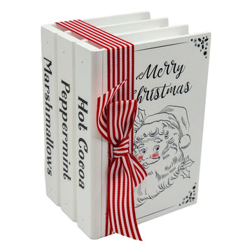 Merry Christmas White Book Stack - My Christmas