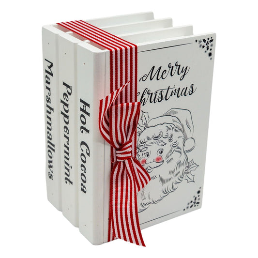 Merry Christmas White Book Stack - My Christmas