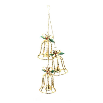 Metal Gold Bell Silhouette - Set of 3 - My Christmas