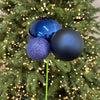 Midnight Blue Bauble Cluster Pick - Large - My Christmas