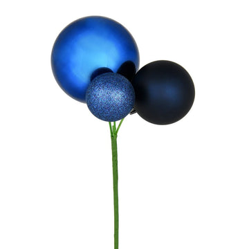 Midnight Blue Bauble Cluster Pick - Large - My Christmas
