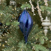 Midnight Blue Glitter Swirl Drop Ornament - 20cm - My Christmas
