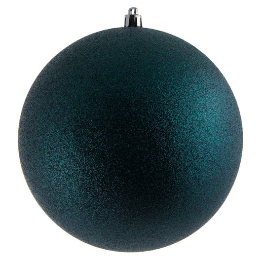 Midnight Green Glitter Ball - 20cm - My Christmas