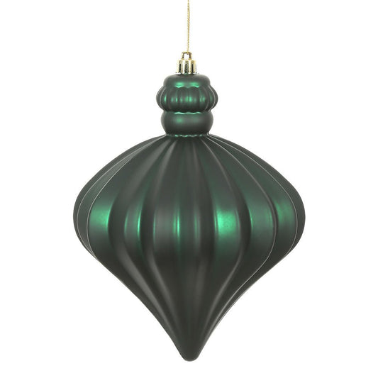 Midnight Green Matte Onion Ornament - 15cm - My Christmas