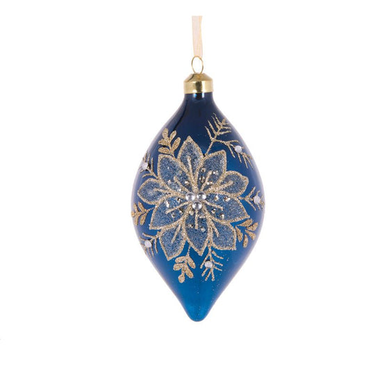 Midnight Lotus Drop Bauble - My Christmas