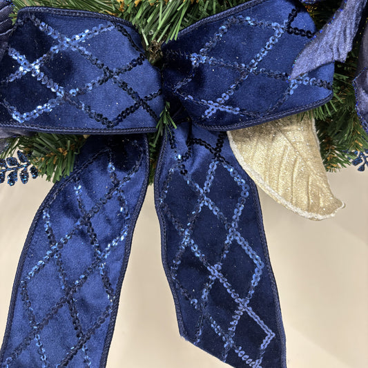 Midnight Noel on Green Wreath - 60cm - My Christmas