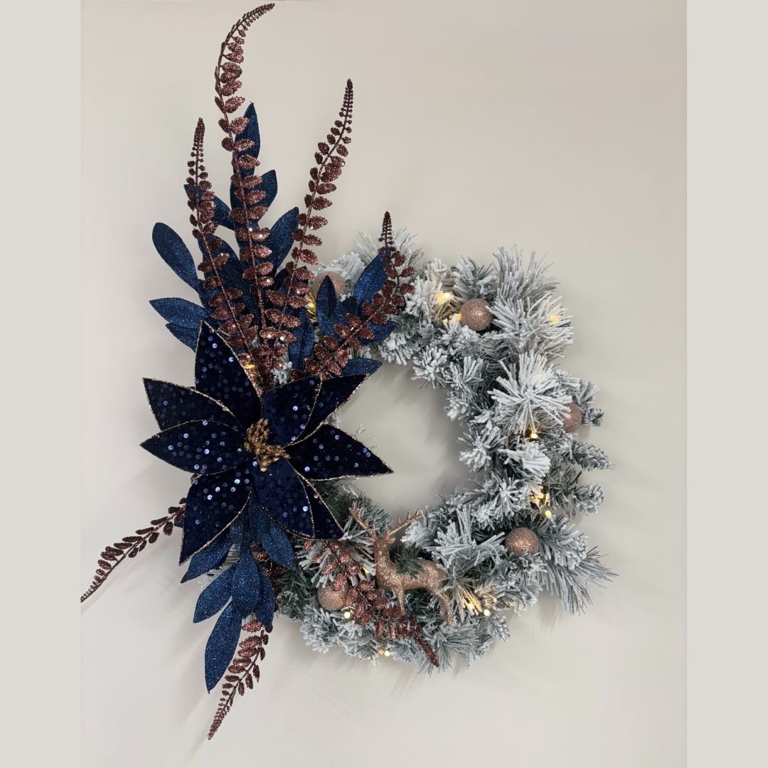 Midnight Noel with Deer Wreath - My Christmas