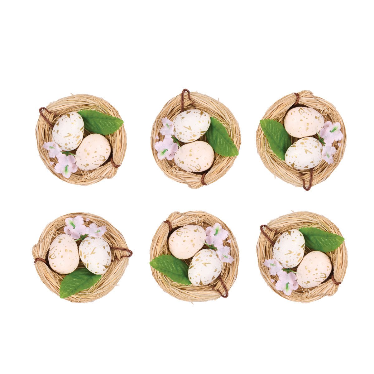 Mini Pastel Egg Nests - Pack of 6 - My Christmas