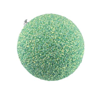 Mint Glitter Bauble - 15cm - My Christmas