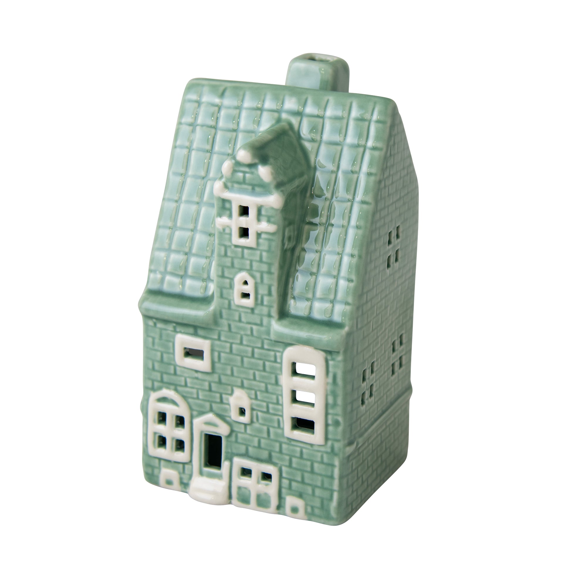 Mint Tealight Tower House - My Christmas