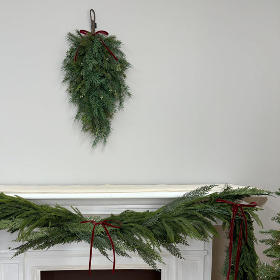 Mixed Fern and Cedar Swag - My Christmas