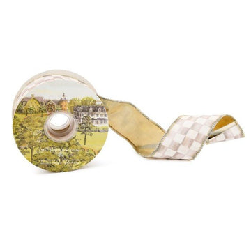 Mocha Check Ribbon - 2" Wide - My Christmas