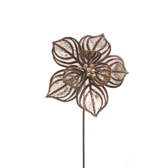 Mocha Lace Poinsettia - My Christmas