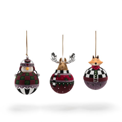 Mooseltoe Ball Ornaments - Set of 3 - My Christmas