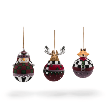 Mooseltoe Ball Ornaments - Set of 3 - My Christmas