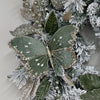 Moss and Pine Flocked Wreath with Butterfly - 60cm - My Christmas