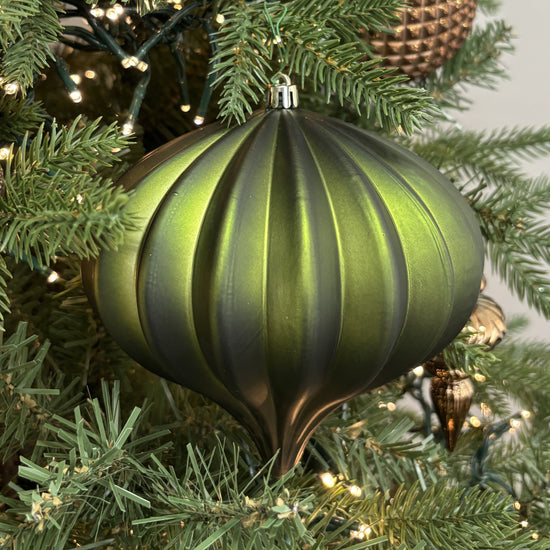 Moss Green Matte Onion Ornament - My Christmas