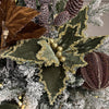 Moss Green Velvet Glitter Poinsettia - My Christmas