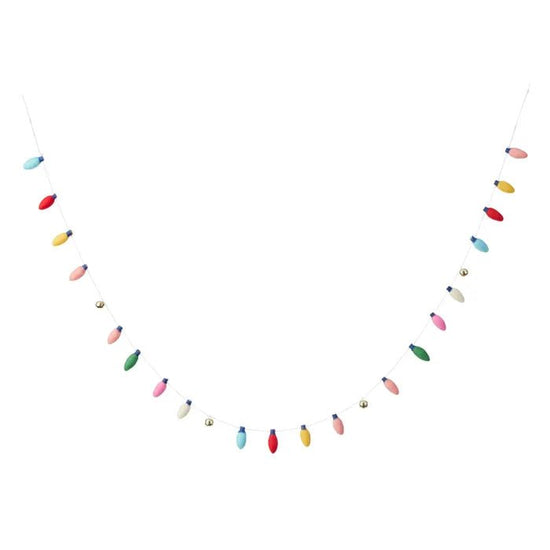 Multicolour Light Bulb Felt Garland - My Christmas