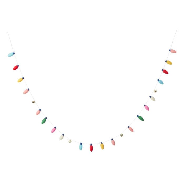 Multicolour Light Bulb Felt Garland - My Christmas