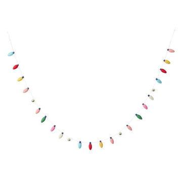 Multicolour Light Bulb Felt Garland - My Christmas