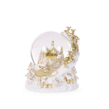 Musical Champagne Santa Sleigh Snow Globe - My Christmas
