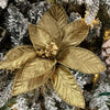 Mustard Poinsettia with Clip - My Christmas