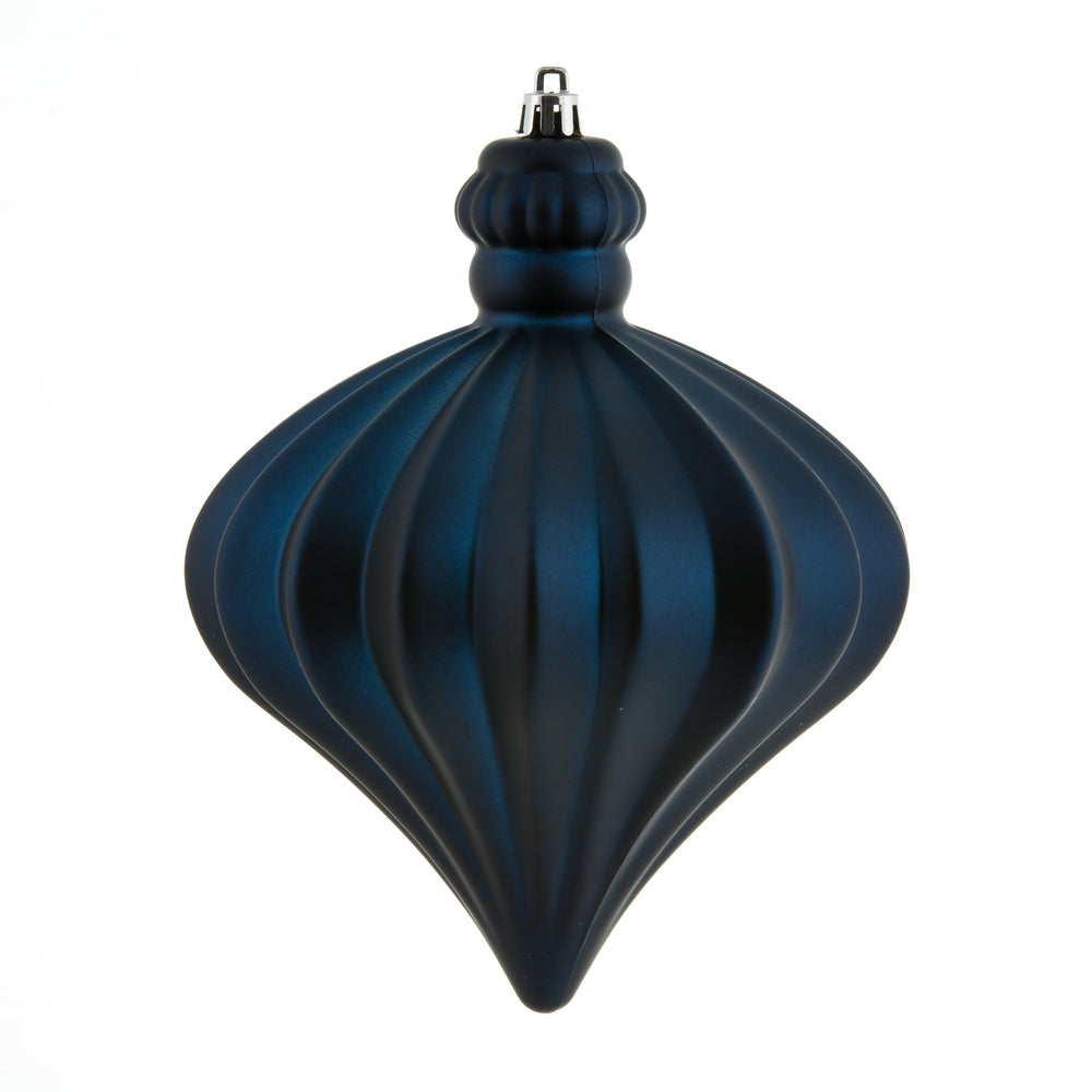 Midnight Blue Matte Onion Ornament - 15cm
