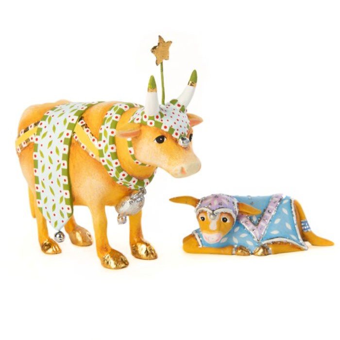 Nativity Cow &amp; Calf Mini Figures - My Christmas