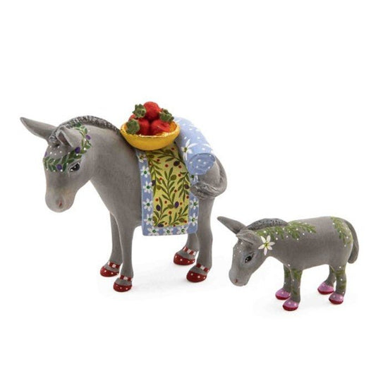 Nativity Mother & Baby Donkey Mini Figures - My Christmas