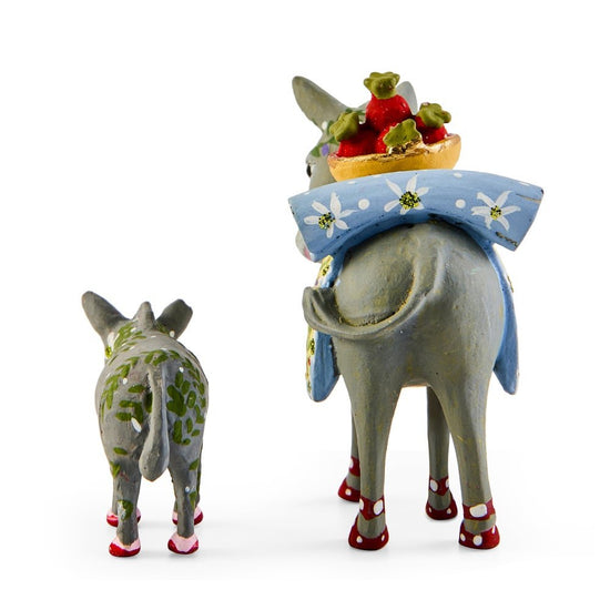 Nativity Mother & Baby Donkey Mini Figures - My Christmas