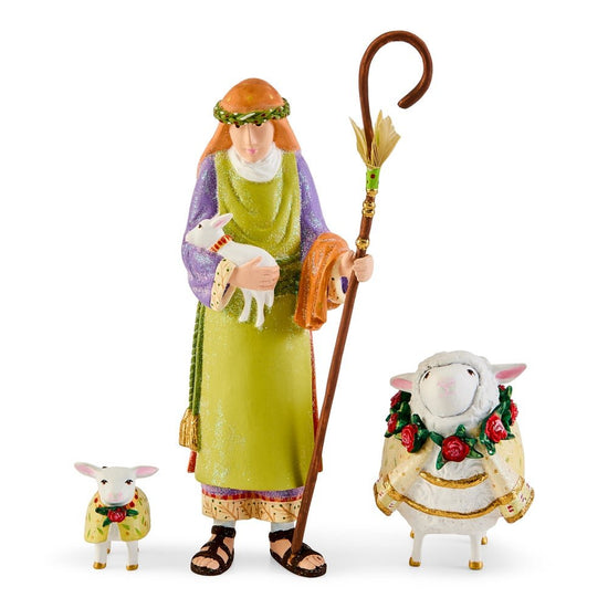 Nativity - Shepherd and Sheep Figures - My Christmas