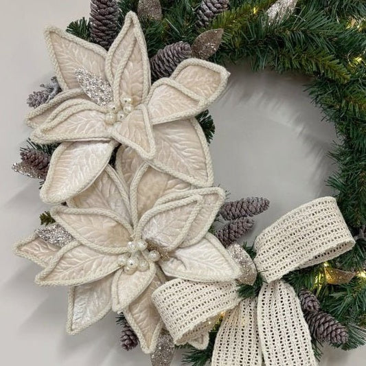 Natural Noel on Green Wreath - My Christmas