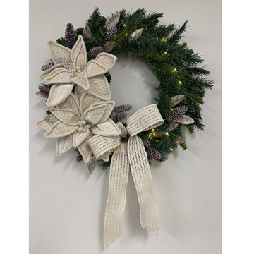 Natural Noel on Green Wreath - My Christmas