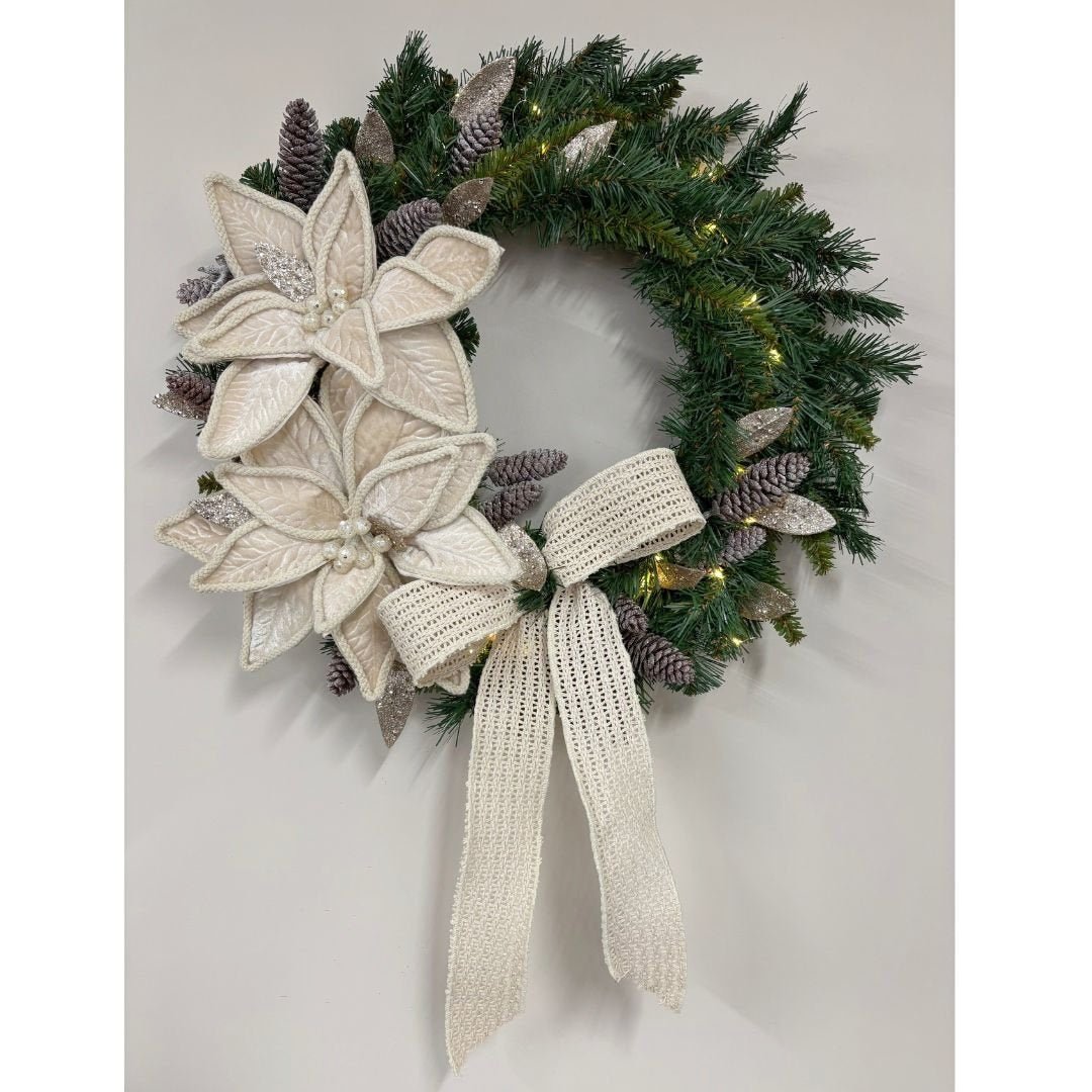 Natural Noel on Green Wreath - My Christmas