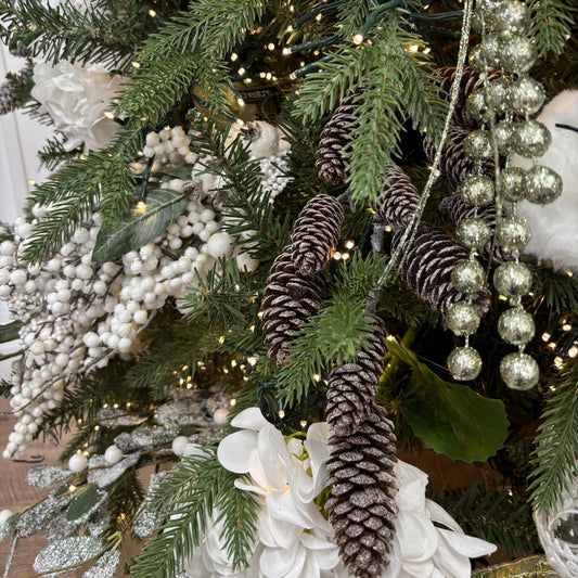 Natural Pinecone Glitter Spray - My Christmas