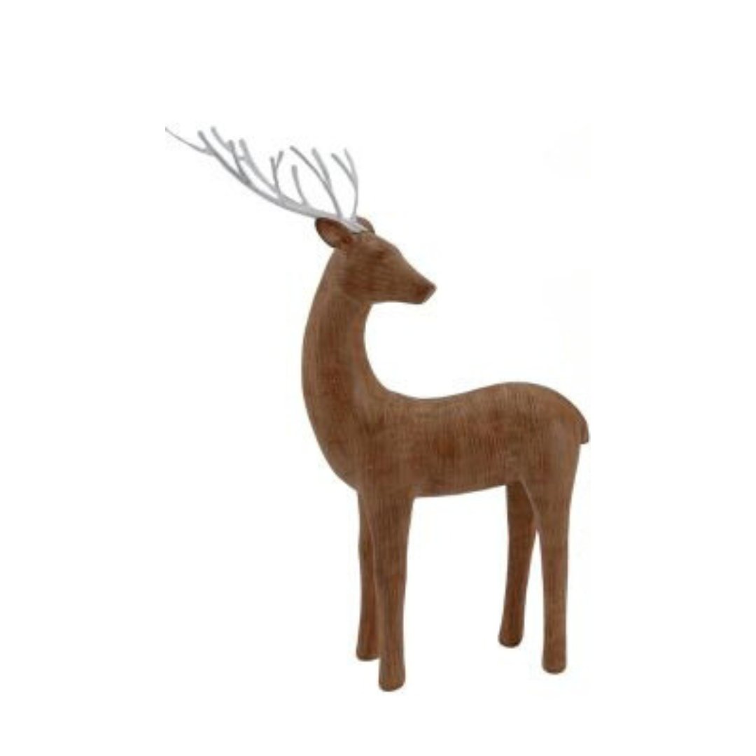 Natural Standing Deer - 31cm - My Christmas